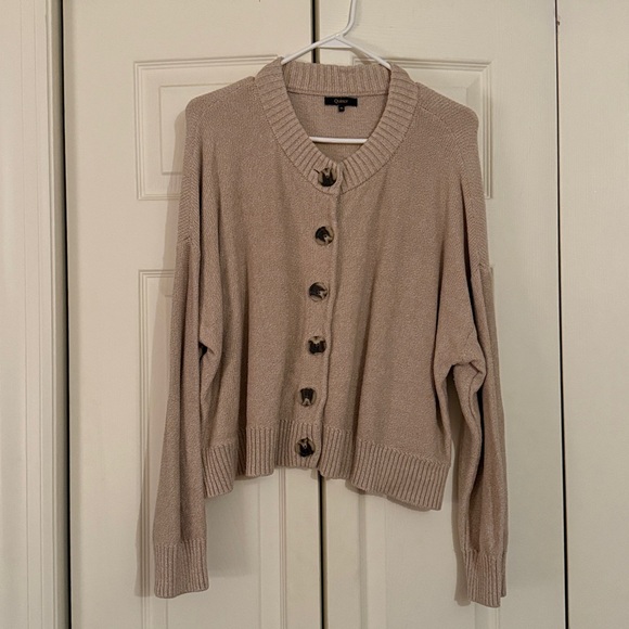 Quince 100% Cotton Cropped Cardigan - Picture 5 of 6